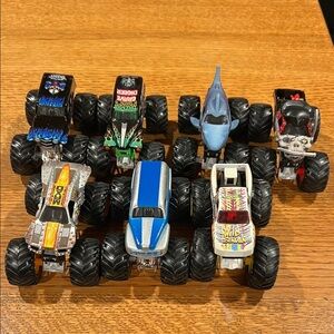 Monster Truck Toy Set - Blue, Black, and Multicolor